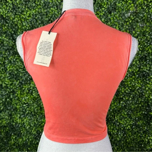 Nwt Cotton Citizen Bright Coral Tank Top - Picture 4 of 10